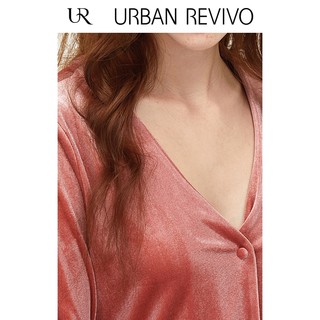 URBAN REVIVO YU03R7FN2000 女士丝绒连衣裙