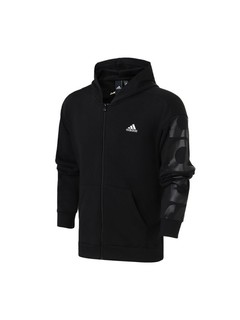 adidas 阿迪达斯 DH3992 男士连帽夹克 (黑色，M)