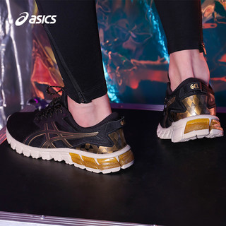 ASICS 亚瑟士 GEL-QUANTUM FESTA 男子运动跑步鞋 (黑色/金色、42.5)