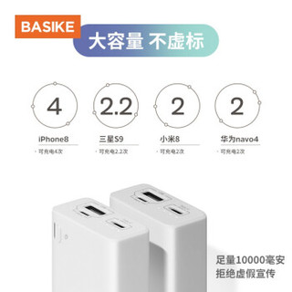 BASIKE 百仕奇 506 移动电源 (黑色、10000 mAh)