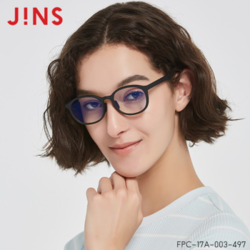 日本睛姿（JINS）防蓝光眼镜男女防电脑蓝光辐射平光镜防紫外线电竞护目镜TR90材质FPC17A003 497亚光黑色
