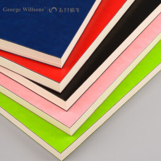 George Willsons 乔先生 智尚五只蜗牛 笔记本 (2本装、宝石蓝、A5、软面抄、线装式装订)