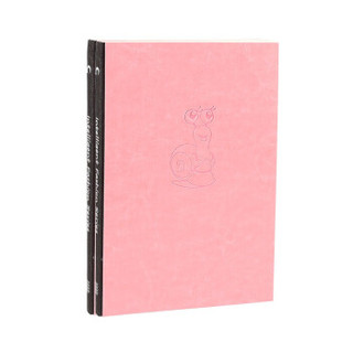 George Willsons 乔先生 智尚五只蜗牛 笔记本 (2本装、樱花粉、A5、线装式装订)