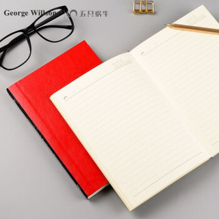 George Willsons 乔先生 智尚五只蜗牛 笔记本 (2本装、樱花粉、A5、线装式装订)