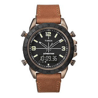 天美时timex手表户外运动多功能计时码表全盘夜光石英男士军表tw4b1