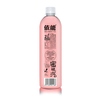 依能 蜜桃汽 添加蜂蜜 水蜜桃果味汽水饮料 500ml*24 塑包量贩装