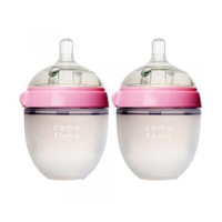 comotomo Natural Feel系列 硅胶奶瓶 150ml 粉色 2个装