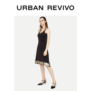 URBAN REVIVO WG29R9FE2000 女士吊带针织连衣裙