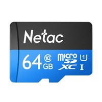 Netac 朗科 64g内存卡行车记录仪tf卡监控64G储存卡micro sd高速手机专用