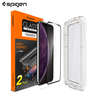 Spigen iPhone XR钢化膜 两片装 贴膜神器