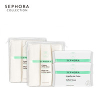 Sephora 丝芙兰 柔肤化妆棉225 片/包 柔肤化妆棉2包+多用化妆棉2包（80片/包）