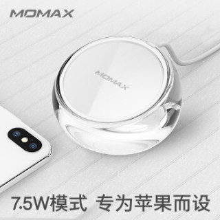 MOMAX 摩米士 Qi无线快充充电底座 水晶款 +18W QC3.0充电头