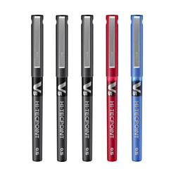 PILOT 百乐  BX-V5 中性笔 黑色+红色+蓝色 0.5mm 5支装