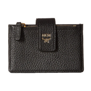mcm女士经典黑色时尚拉链钥匙零钱包mya7sma02bk001