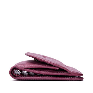 美洲野牛女士钱包时尚气质优雅零钱包大简约女款卡包N3274-1P紫色