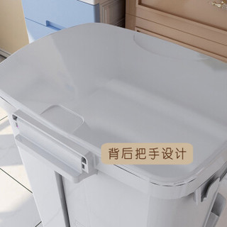 双层分类大号垃圾桶日式创意办公家用塑料桶厨房脚踏翻盖垃圾桶 北欧卡