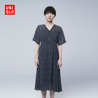 UNIQLO 优衣库 S Sanderson 415947 雪纺印花连衣裙/开衫 