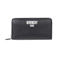 GIVENCHY 纪梵希 男士黑色LOGO印花牛皮长款钱包钱夹 BK06040562 001