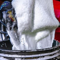 Meguiar's 美光 加厚超细纤维洗车手套一个吸水毛巾三条装擦车不伤车抹布手套