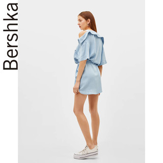 Bershka 00393111428 女士假两件衬衫裙 