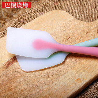 巴锡 烘焙工具 一体式硅胶刀蛋糕刮刀 奶油抹刀 铲刀 耐高温颜色随机