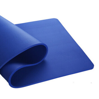 金啦啦瑜伽垫185*80cm加长加宽加厚12MM运动健身垫 送网包 蓝色