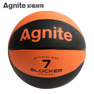 安格耐特（Agnite）F1122 7号标准拼色橡胶篮球 室内外水泥地耐打 颜色随机