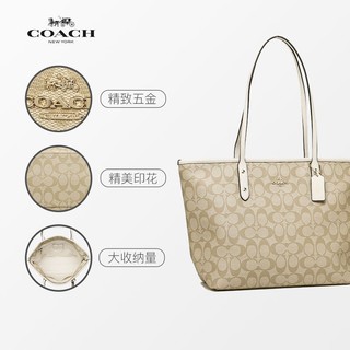 COACH 蔻驰 City Zip Tote系列 女士经典C纹单肩包