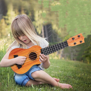 拥抱熊儿童尤克里里相思木色送教程拨片