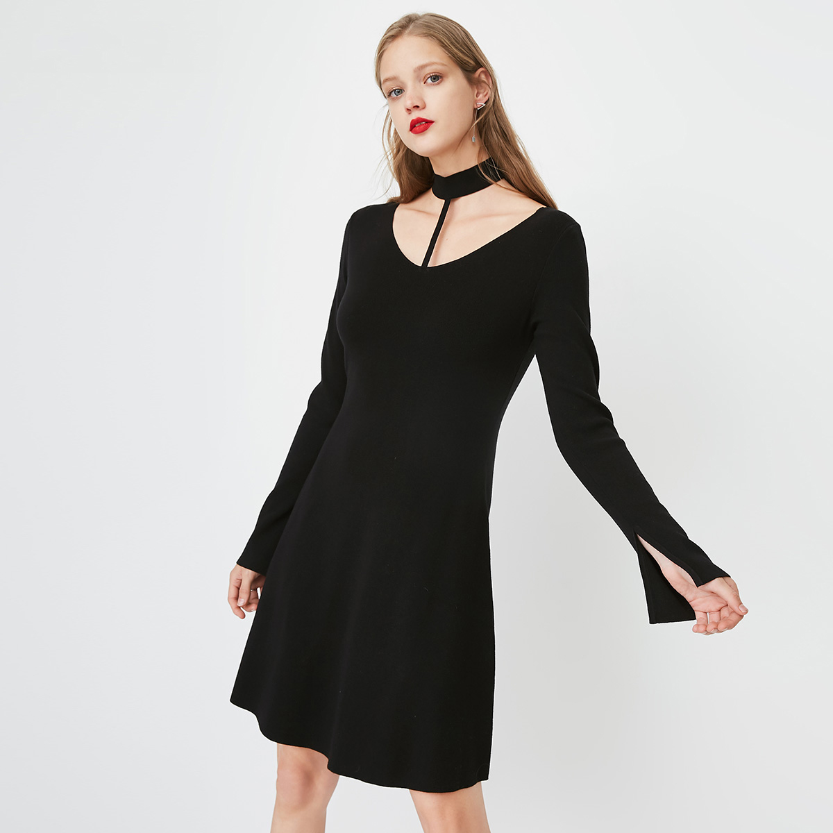 only 118146520 开衩连衣裙