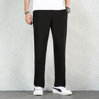 双星运动裤男士夏季透气针织训练卫裤舒适薄款休闲长裤 7Q18601M 黑色 4XL
