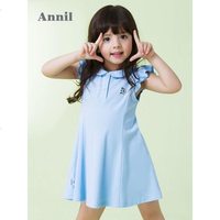 Annil 安奈儿 女童甜美无袖连衣裙