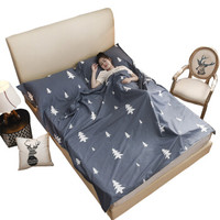 安丹迪（Adandyish）纯棉隔脏睡袋 双人挪威森林 四季旅行户外露营宾馆酒店便携睡袋毯加厚居家午休毯