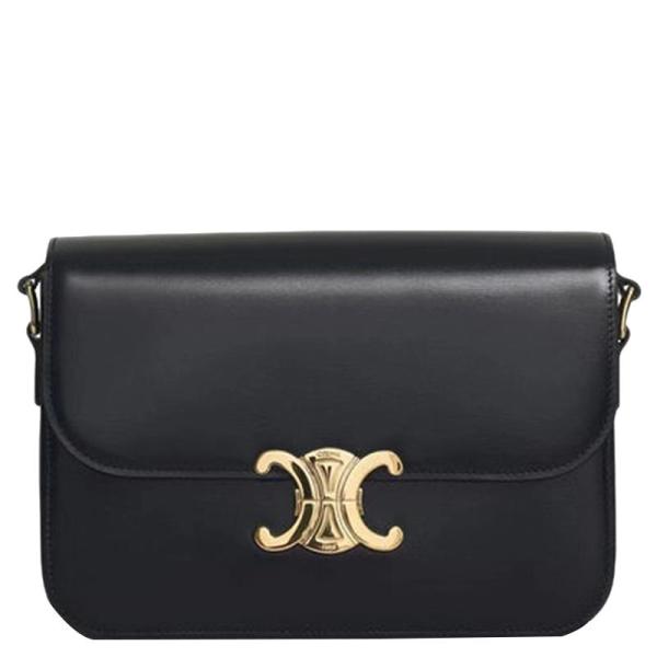 celine思琳classic系列box女士牛皮单肩包黑色小号