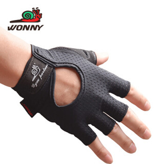 蜗牛（WONNY）JS-013健身手套男女器械手套半指防滑运动护具运动手套 黑色 XL