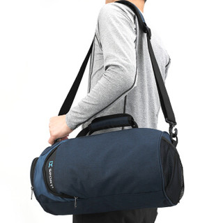 IX 健身包 运动包桶包手提瑜伽包运动健身单肩包鞋包 8036标准版 蓝色