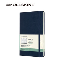 MOLESKINE 2020-2021年18个月经典硬面大型横版周记本宝蓝色