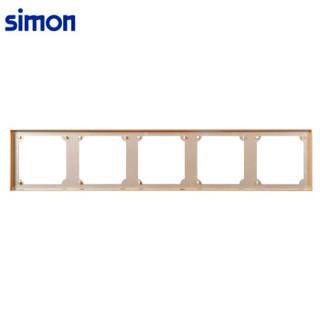 西蒙(SIMON) 开关插座面板边框 E6系列 五位边框 86型面板 香槟金色 720650-46