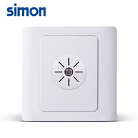 西蒙(SIMON) 开关插座面板 45E系列 声光控制开关 86型面板调节器 雪山白色 45E406