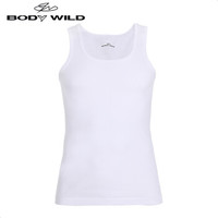 BODYWILD 宝迪威德 舒爽棉两件包系列跨栏背心两件装ZBN11MH1 白色 170