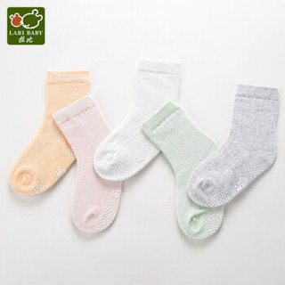 拉比婴儿袜子夏薄儿童短袜男女宝宝透气休闲运动2双装玫瑰红3～9个月