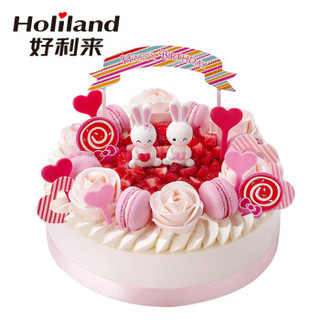 好利来 甜蜜花园 15cm 玫瑰慕斯+芒果口味生日蛋糕仅限北京订购
