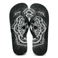 GieniG 人字拖男防滑平跟沙滩凉拖简约夹脚拖鞋男款 GI185604 黑白 42