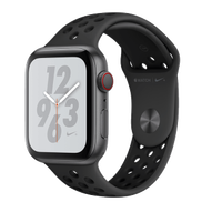 Apple 苹果 Watch系列 Watch Series 4 Nike GPS+蜂窝款 智能手表 44mm 深空灰 黑色硅胶表带 16GB（ECG、GPS、北斗、扬声器、温度计）