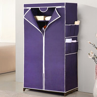 溢彩年华简易衣柜DKB2-032紫罗兰色无纺布75*45*160cm