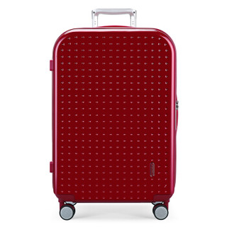 稻草人(MEXICAN)拉杆箱 20英寸行李箱男女 亮面波点设计时尚登机箱 万向轮静音密码锁旅行箱 红色