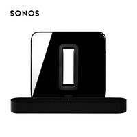 SONOS Beam音响 音箱 家庭智能音响系统 小户型家庭影院 WiFi智能家庭影院 3.1 +低音炮组合套装（黑色）