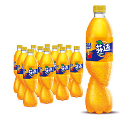 Coca-Cola 可口可乐 芬达 Fanta 橙味 汽水 碳酸饮料 600ml*24瓶 整箱装