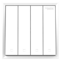 施耐德电气（Schneider Electric）开关插座 开关面板 四开双控开关 10A带荧光指示开关 皓朗系列 清雅白色