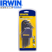 欧文（IRWIN）L型英制加长平头内六角扳手套装 英制平头加长内六角扳手13（0.05～3/8）件套